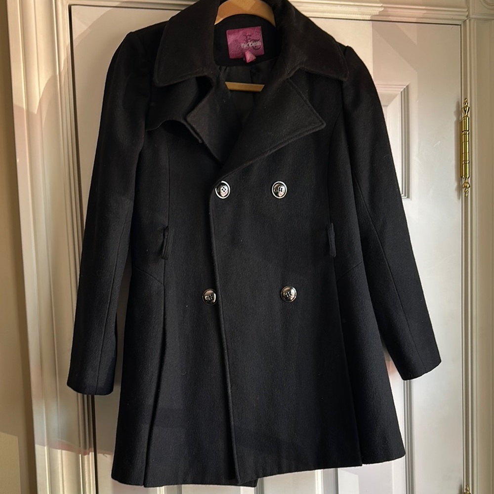 Stylish Black Double-Breasted Coat
